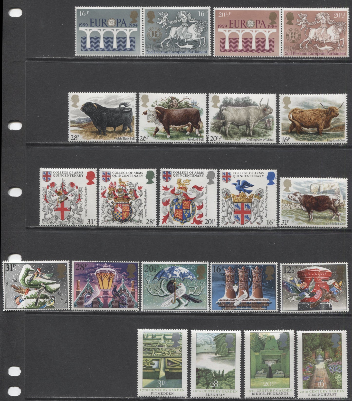 Lot 119 Great Britain SC#1026/1066 1983-1984 Commemoratives, A VFNH Range Of Singles, Pair & Strip of 3, 2017 Scott Cat. $19.3 USD, Click on Listing to See ALL Pictures