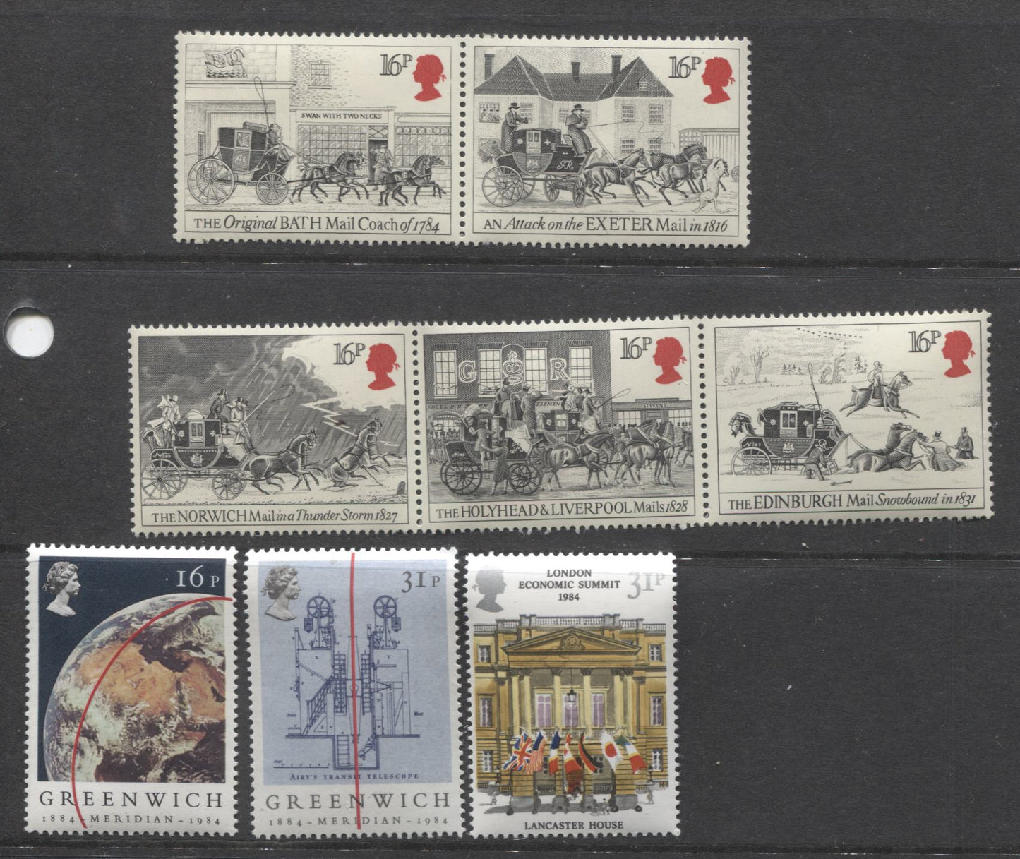 Lot 119 Great Britain SC#1026/1066 1983-1984 Commemoratives, A VFNH Range Of Singles, Pair & Strip of 3, 2017 Scott Cat. $19.3 USD, Click on Listing to See ALL Pictures