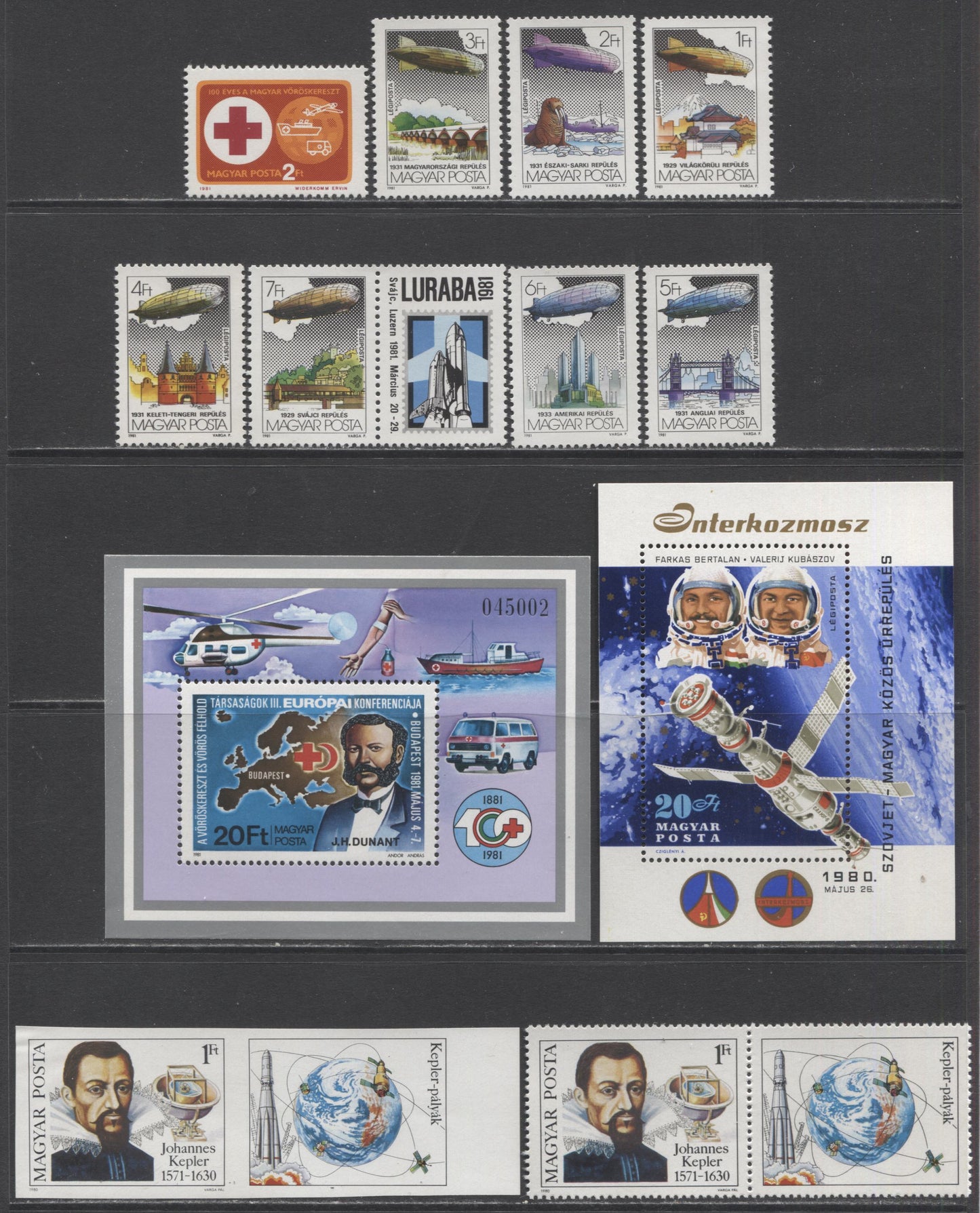 Lot 122 Hungary SC#2667/C434 1981 Commemorative & Airmails, A VFNH Range Of Singles, Perf/Imperf Pairs & Souvenir Sheets, 2017 Scott Cat. $13 USD, Click on Listing to See ALL Pictures