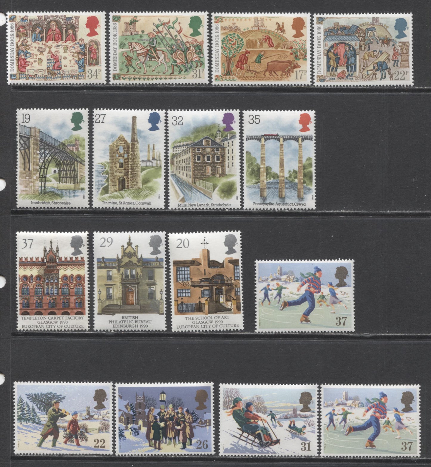 Lot 124 Great Britain SC#754/1344 1975-1991 Commemoratives, A VFNH Range Of Singles, 2017 Scott Cat. $25.65 USD, Click on Listing to See ALL Pictures