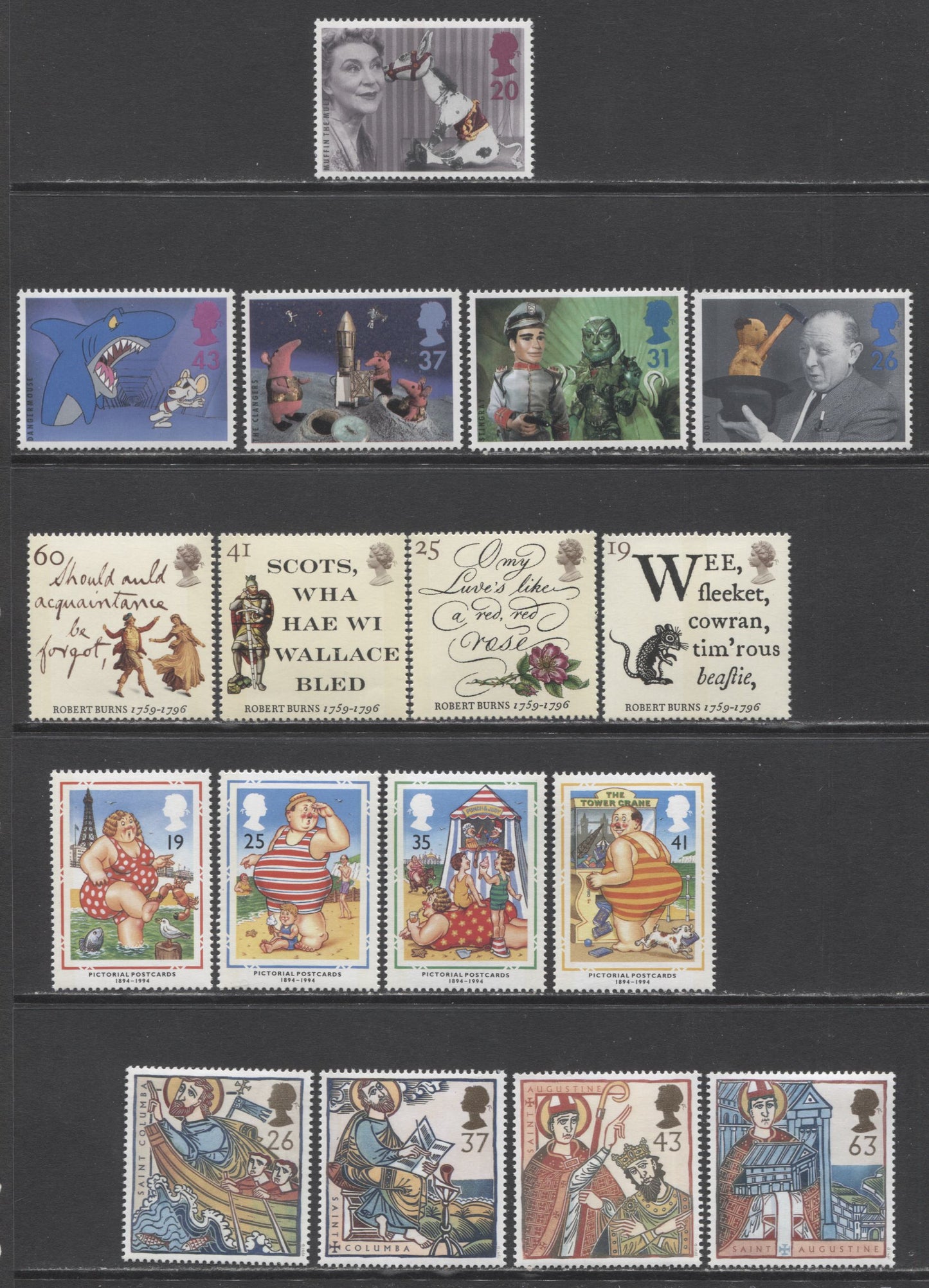 Lot 126 Great Britain SC#1553/1733 1994-1997 Commemoratives, A VFNH Range Of Singles, 2017 Scott Cat. $22.35 USD, Click on Listing to See ALL Pictures