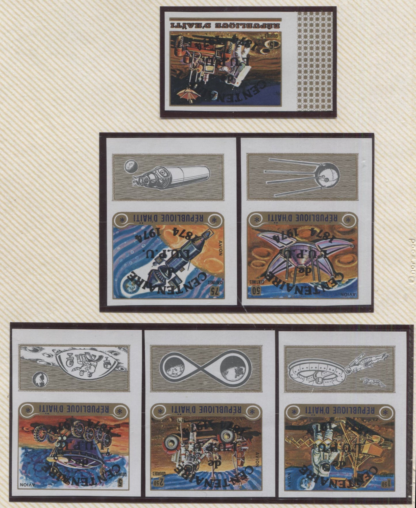 Lot 13 Haiti, Unlisted 1973 USA-USSR Space Exploration & UPU Overprints, A VFNH Range Of Perf & Imperf Singles & Souvenir Sheets, 2017 Scott Cat. $22 USD, Click on Listing to See ALL Pictures