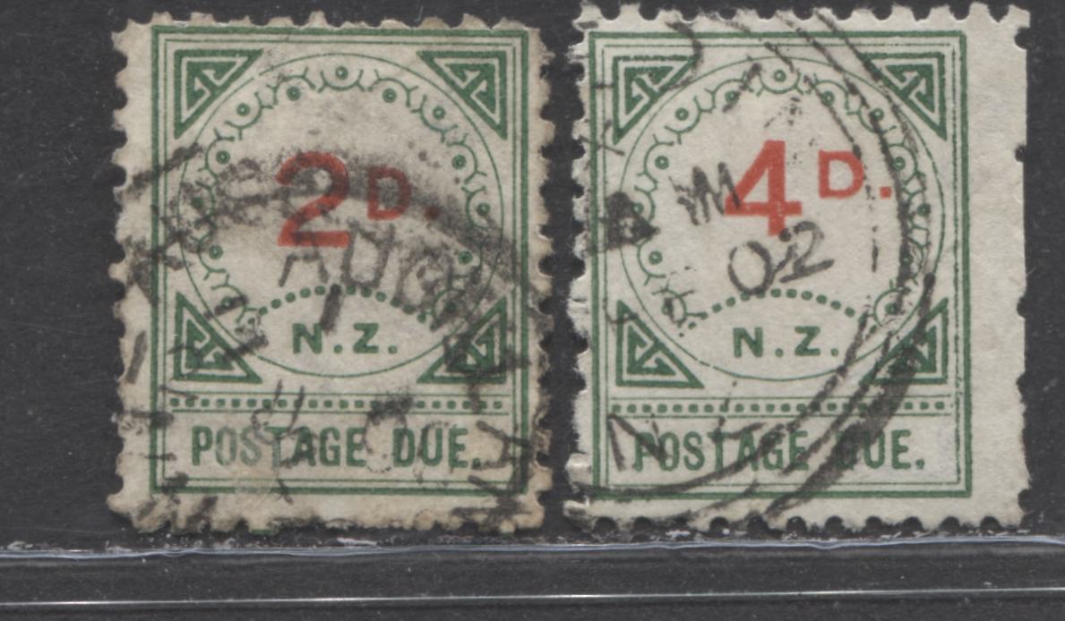 Lot 133 New Zealand SC#J3/J5 1899 Postage Due Issue, A VG-F Used Range Of Singles, 2017 Scott Cat. $31.25 USD, Click on Listing to See ALL Pictures