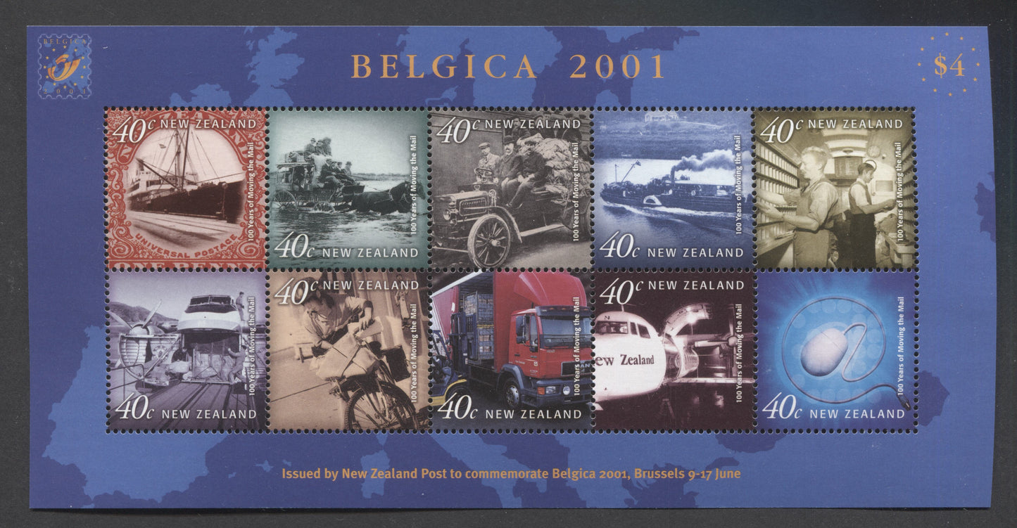 Lot 139 New Zealand SC#1680a/1707a 2000-2001 Commemoratives, A VFNH Range Of Souvenir Sheets, 2017 Scott Cat. $20.25 USD, Click on Listing to See ALL Pictures