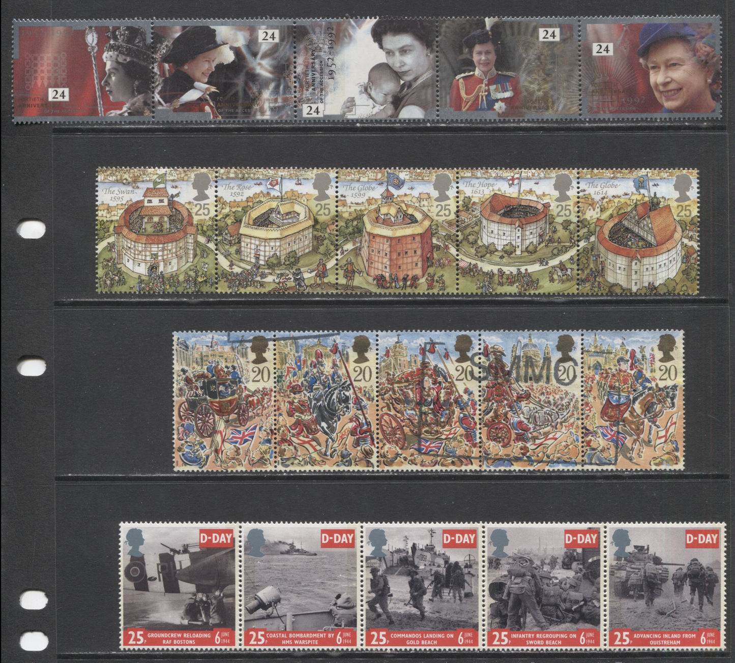 Lot 142 Great Britain SC#1293a/2901 1992-2011 Commemoratives, A VFNH and VF Used Range Of Souvenir Sheets & Strips Of 5, 2017 Scott Cat. $25.75 USD, Click on Listing to See ALL Pictures