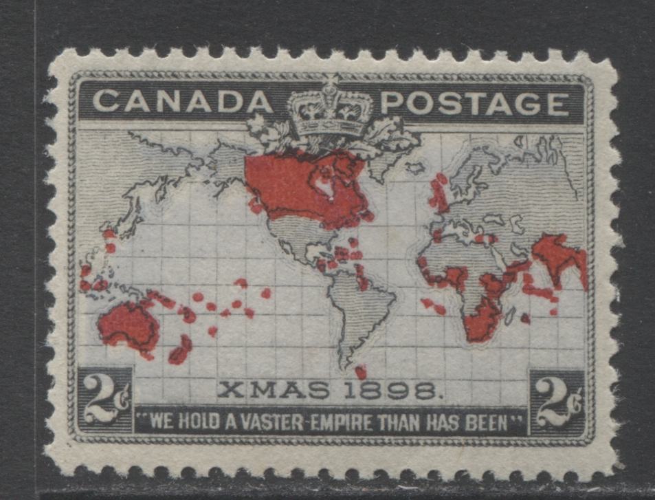 Lot 148 Canada #85i 2c Gray, Black & Carmine Mercator Projection, 1898 Imperial Penny Postage Issue, A VFNH Single