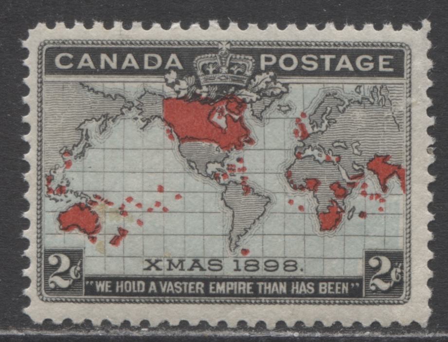 Lot 149 Canada #86 2c Black, Blue & Carmine Mercator Projection, 1898 Imperial Penny Postage Issue, A Fine NH Single With A Black Line On Gum