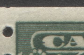 Lot 149 Canada #228iii 1c Green King George V, 1935 Pictorial Coil Issue, A VFNH Narrow Spacing Coil Jump Strip Of 4 Showing the Very Narrow "1" Variety