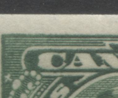 Lot 151 Canada #228iii 1c Green King George V, 1935 Pictorial Coil Issue, A VFNH Narrow Spacing Coil Jump Strip Of 4 Showing the Narrow "1" Variety