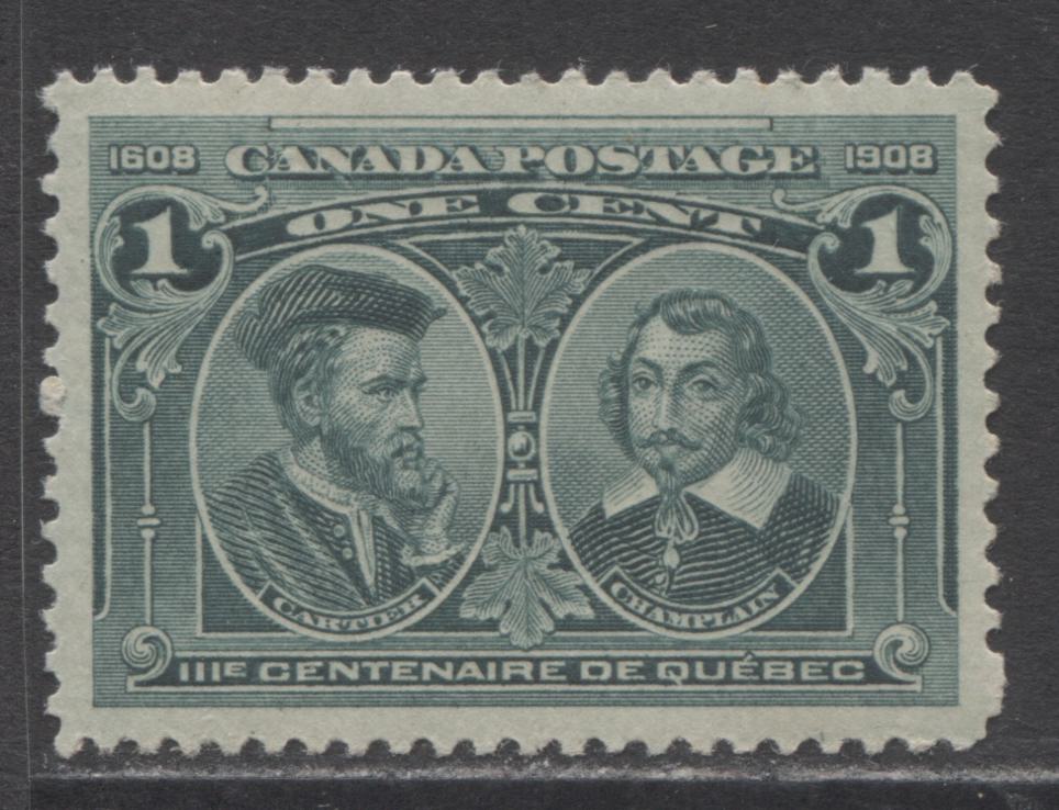 Lot 152 Canada #97 1c Gray Green (Green) Cartier & Champlain, 1908 Quebec Tercentenary Issue, A VFNH Single