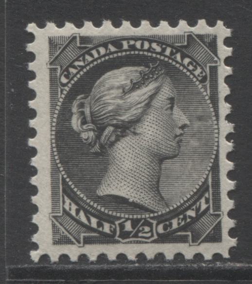 Lot 153 Canada #34ii 1/2c Black Queen Victoria, 1870-1893 Small Queen Issue, A VFNH Single On Thick White Paper, Montreal Printing, Perf 12 x 12.2