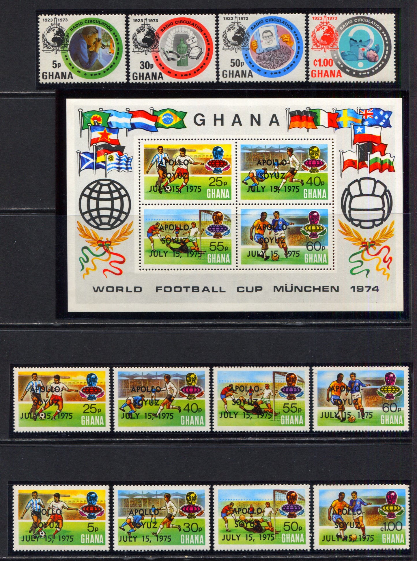 Lot 153 Ghana SC#410/529 1971-1974 Commemoratives, A VFNH Range Of Perf & Imperf Singles & Souvenir Sheets, 2017 Scott Cat. $16.3 USD, Click on Listing to See ALL Pictures