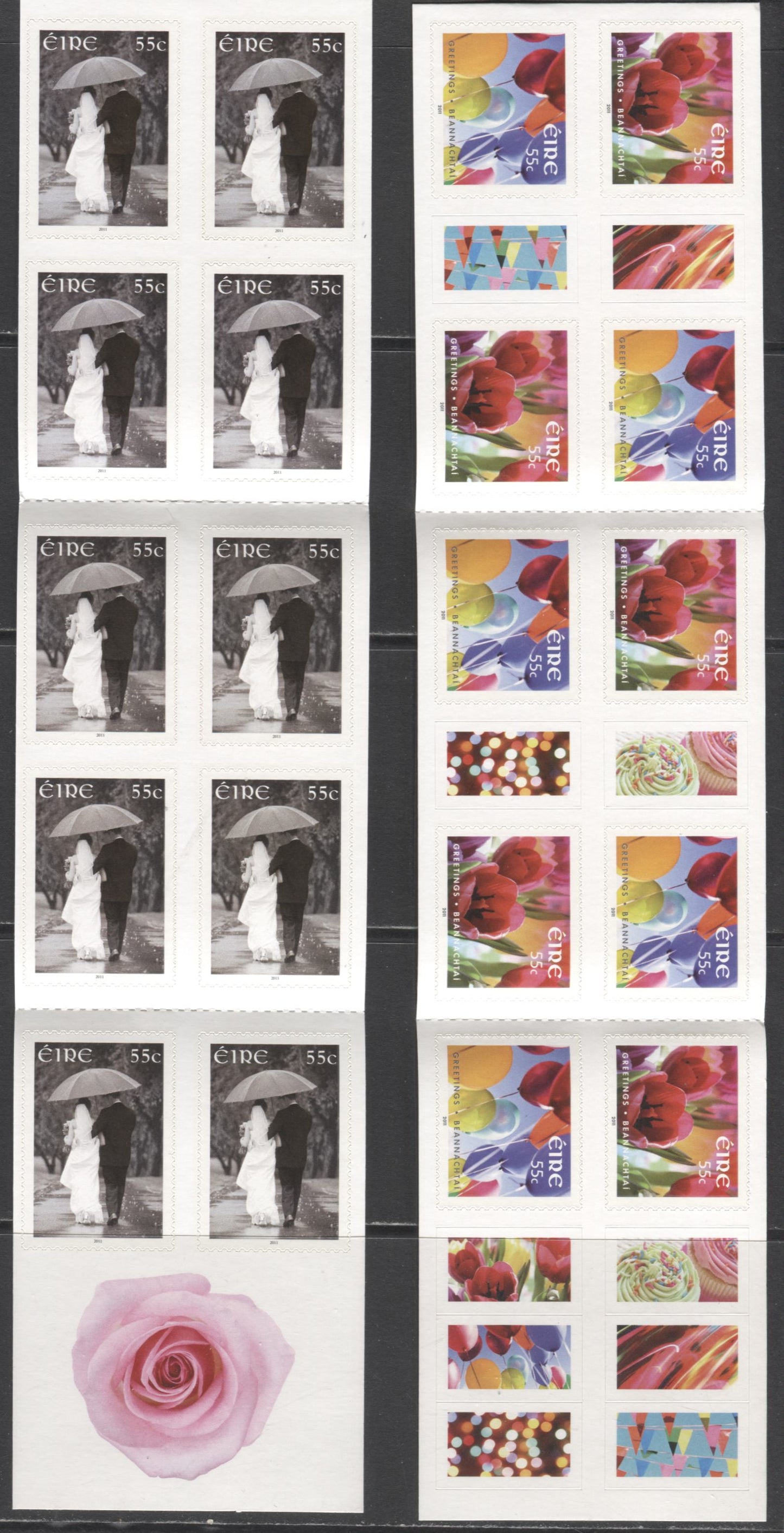 Lot 154 Ireland SC#1907b-1909b 2011 Commemoratives, A VFNH Range Of Complete Booklets With Panes Of 10, 2017 Scott Cat. $30 USD, Click on Listing to See ALL Pictures