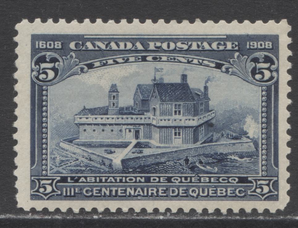 Lot 154 Canada #99 5c Blue Champlain's Habitation, 1908 Quebec Tercentenary Issue, A VFNH Single With Light Gum Frosting