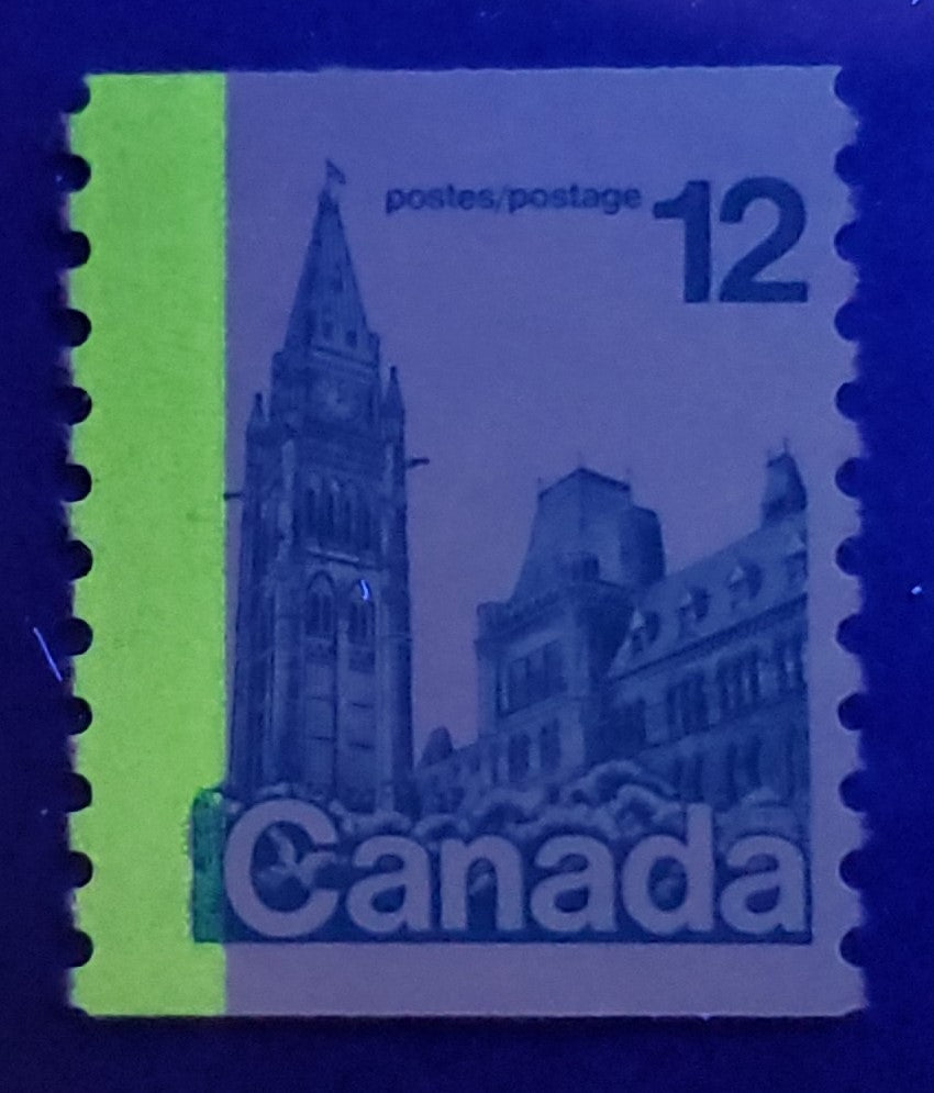 Lot 154A Canada 729iT1 12c Milky Blue Parliament Buildings, 19771982