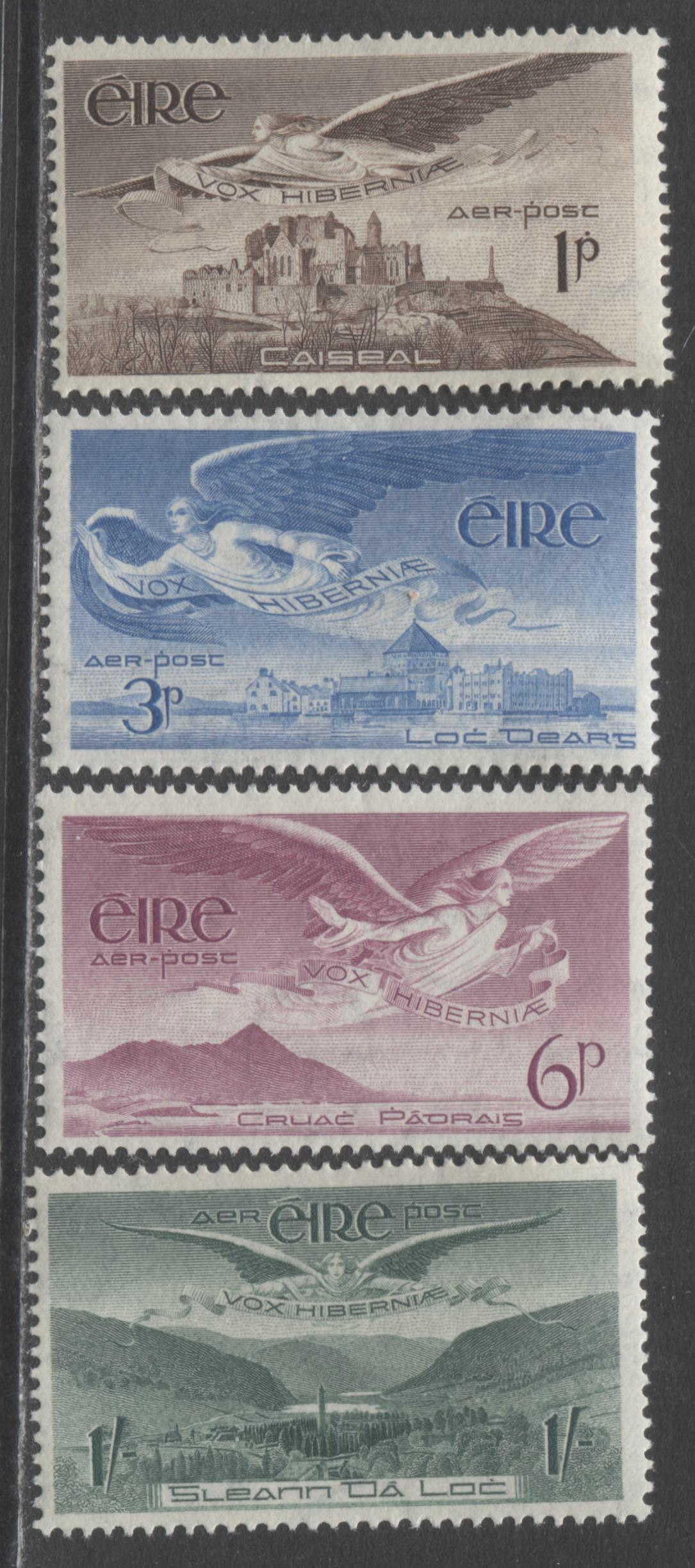 Lot 155 Ireland SC#C1/C5 1948-1965 Airmails, A F/VFOG Range Of Singles, 2017 Scott Cat. $20.85 USD, Click on Listing to See ALL Pictures