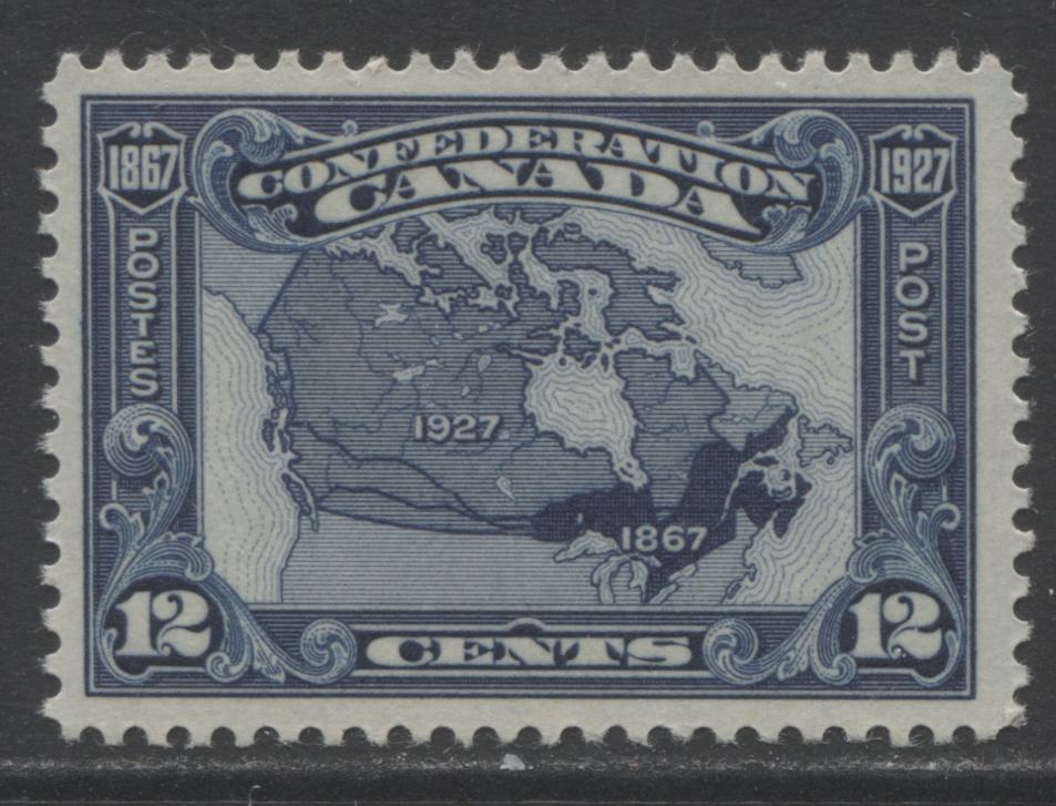 Lot 160 Canada #145 12c Dark Blue Map Of Canada, 1927 60th Anniversary Of Confederation Issue, A VFNH Single