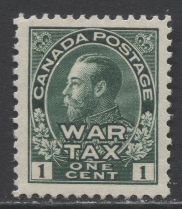 Lot 162 Canada #MR1 1c Green King George V, 1915 War Tax Issue, A VFNH Single With Jumbo Margins