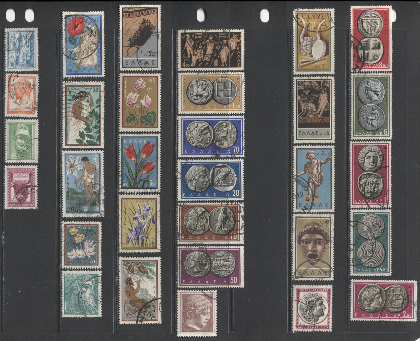 Lot 163 Greece SC#624/655 1958-1959 Definitives, A F/VFOG & Used Range Of Singles, 2017 Scott Cat. $15.1 USD, Click on Listing to See ALL Pictures