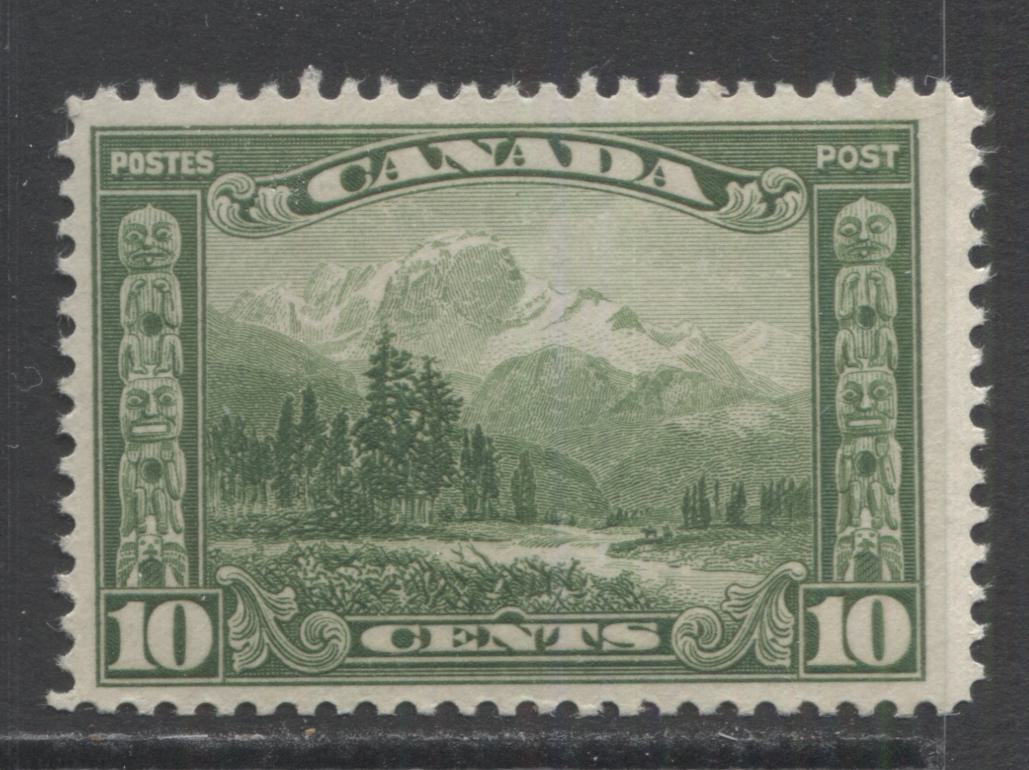 Lot 164 Canada #155 10c Green Mount Hurd, 1928-1929 Scroll Issue, A Fine NH Single