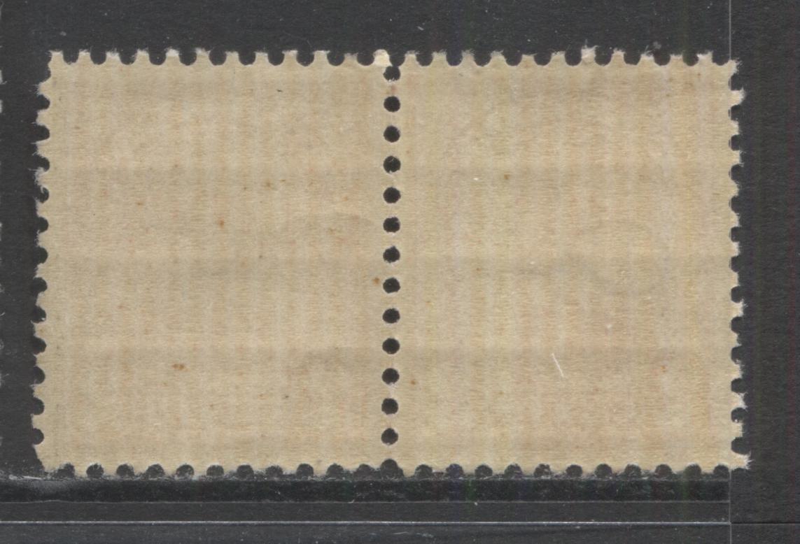 Lot 165 Canada #165ai 2c Deep Red King George V, 1930-1931 Arch/Leaf Issue, A VFOG Pair Showing The Extended Moustache Variety On Left Stamp, Plate 8 LR Pos 65