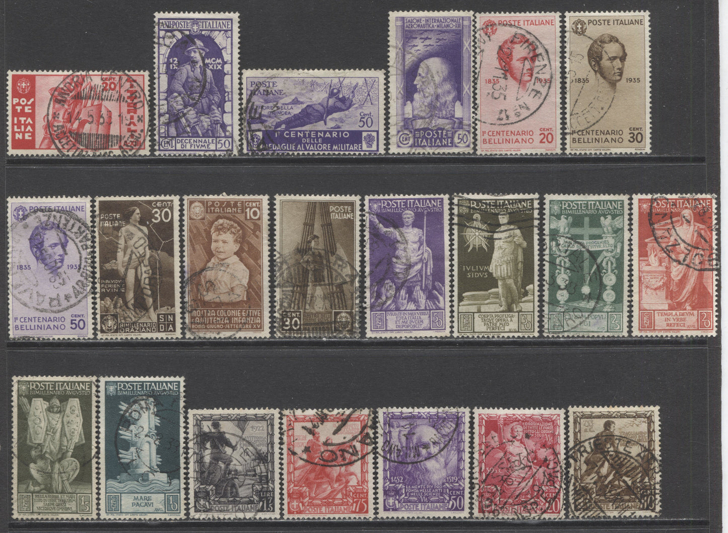 Lot 171 Italy SC#316/407 1934-1938 Commemoratives, A F/VF Used Range Of Singles, 2017 Scott Cat. $41.7 USD, Click on Listing to See ALL Pictures