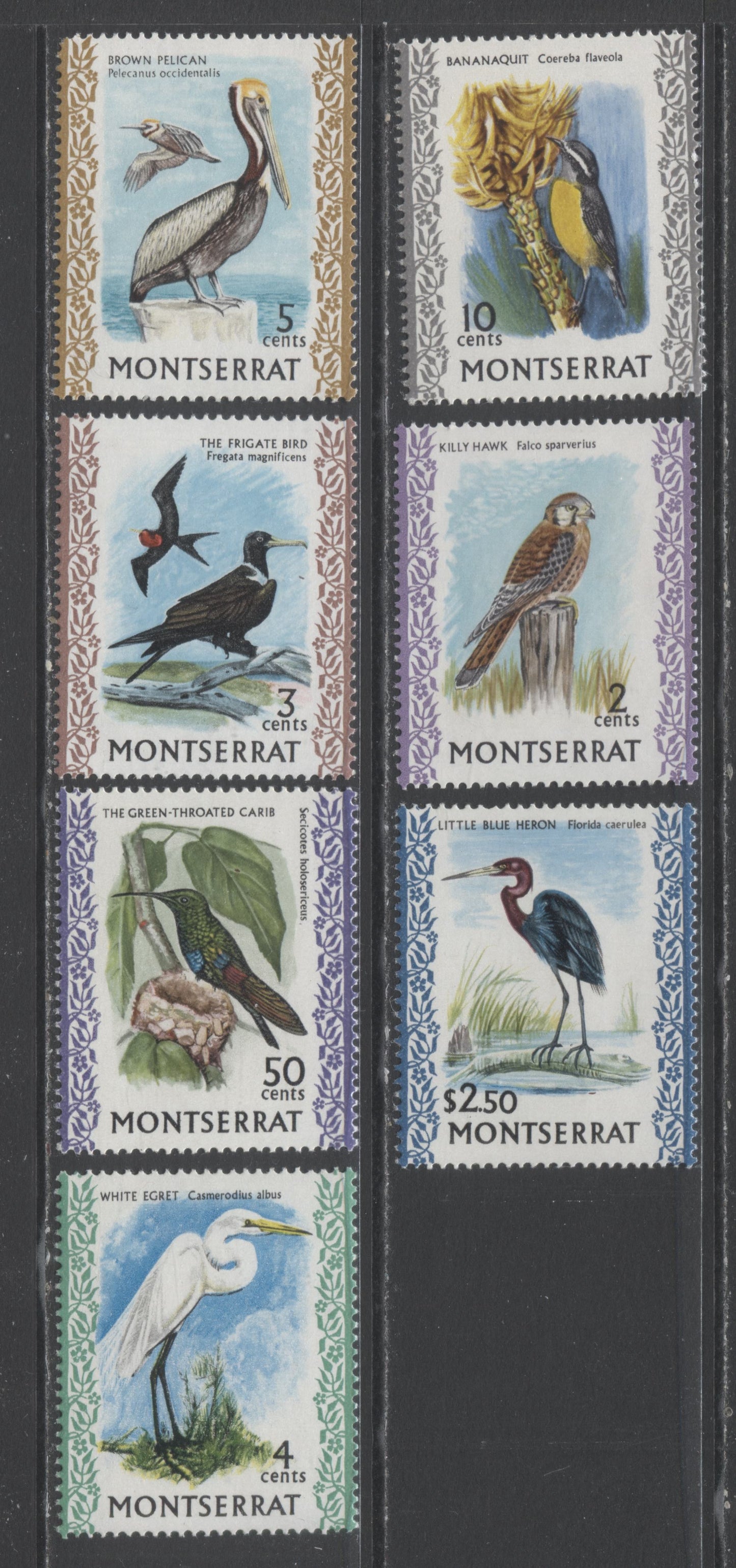 Lot 171 Montserrat SC#231-243 1970-1974 Definitives, A VFNH Range Of Singles, 2017 Scott Cat. $28.5 USD, Click on Listing to See ALL Pictures