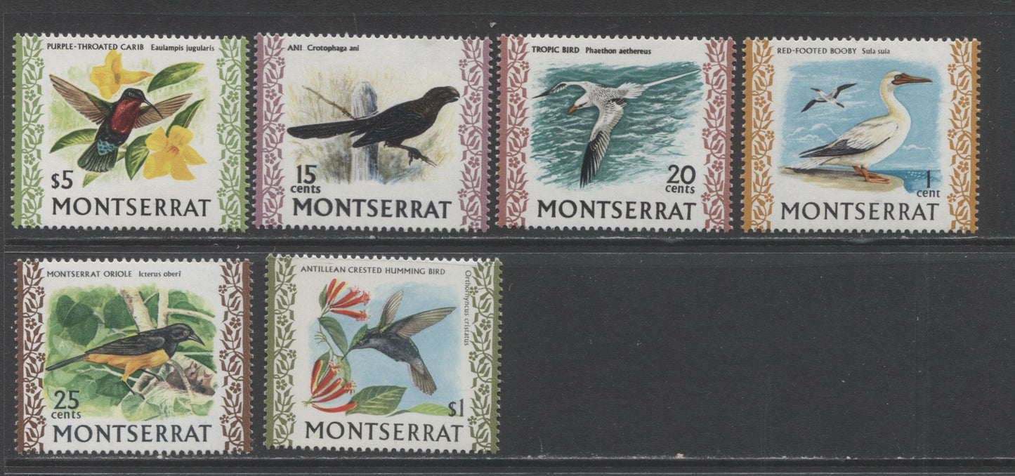 Lot 171 Montserrat SC#231-243 1970-1974 Definitives, A VFNH Range Of Singles, 2017 Scott Cat. $28.5 USD, Click on Listing to See ALL Pictures