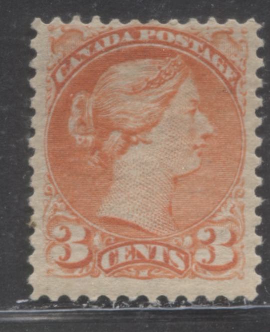 Lot 172 Canada #41 3c Vermillion Queen Victoria, 1870-1897 Small Queen Issue, A VGOG Example Of The 2nd Ottawa Printing On Soft Horizontal Wove Paper