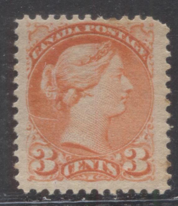 Lot 173 Canada #41 3c Vermillion Queen Victoria, 1870-1897 Small Queen Issue, A VGOG Example Of The 2nd Ottawa Printing On Soft Horizontal Wove Paper