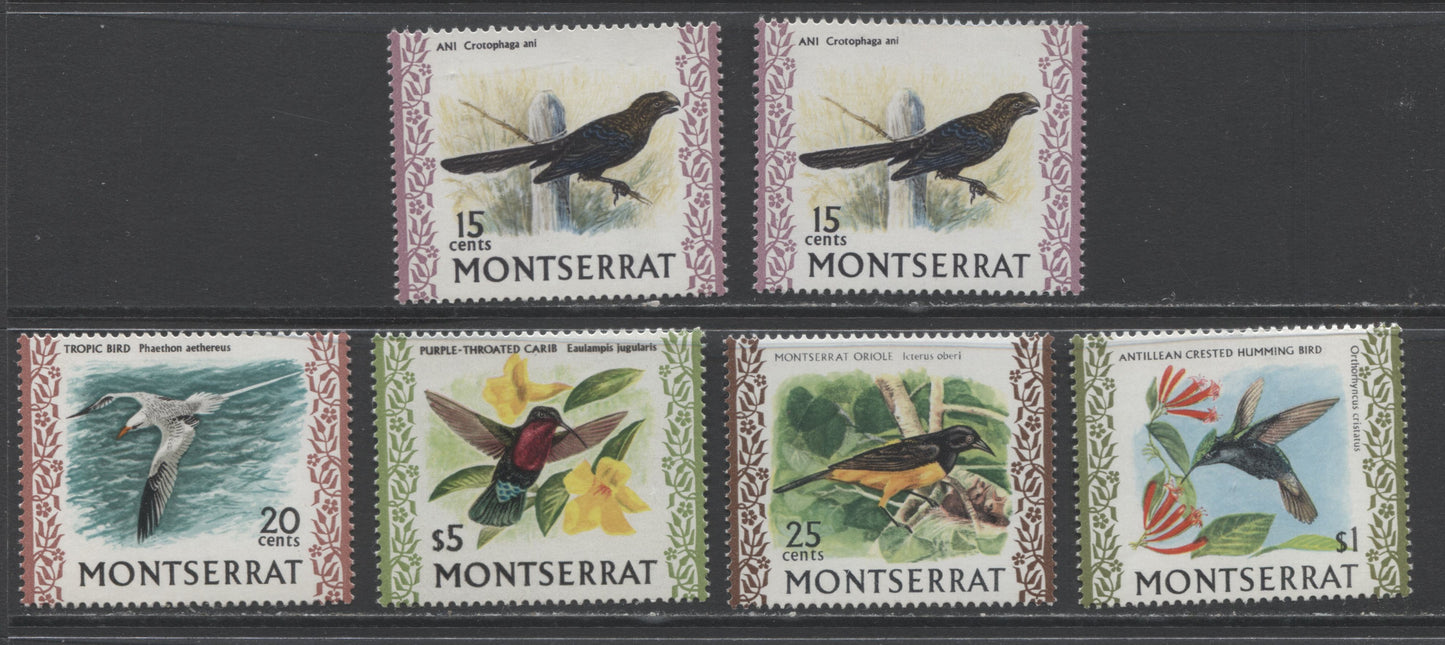 Lot 173 Montserrat SC#232/243 1971 Definitives, A VFNH Range Of Singles, Glazed Paper Printings, Est. $40, Click on Listing to See ALL Pictures