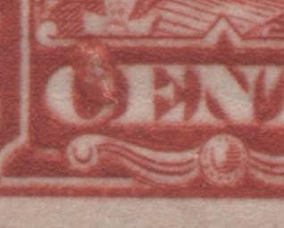 Lot 173 Canada #165var 2c Scarlet Red King George V, 1930-1932 Arch/Leaf Issue, A Fine NH LL Plate 8 Block Showing Constant Smudge Flaw in "C" of Cents, Plate 8, Pane Unknown, Position 91, Die 2