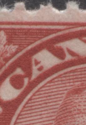 Lot 182 Canada #165var 2c Deep Red King George V, 1930-1931 Arch/Leaf Issue, Two FNH Singles Showing A Dot in "A" Of Canada, Plate 6 LR Pos 85 and Dot in Left "2"