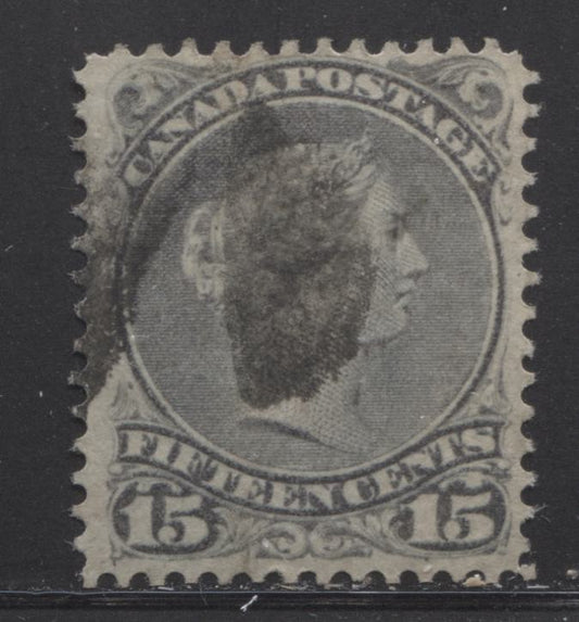 Lot 184 Canada #30 15c Gray Queen Victoria, 1868-1876 Large Queen Issue, A Fine Used Single, Perf 12 x 12.1