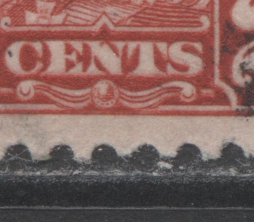 Lot 188 Canada #165var 2c Deep Red King George V, 1930-1931 Arch/Leaf Issue, A Fine Used Pair With A Flaw In "N" Of Cents, Pl 8 LL Pos 83