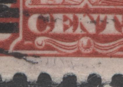 Lot 190 Canada #191var 3c On 2c Deep Red King George V, 1932 Arch/Leaf Provisional Issue, A Very Fine Used Pair With A Flaw On N Of Cents, Pl 8 LL, Pos 83