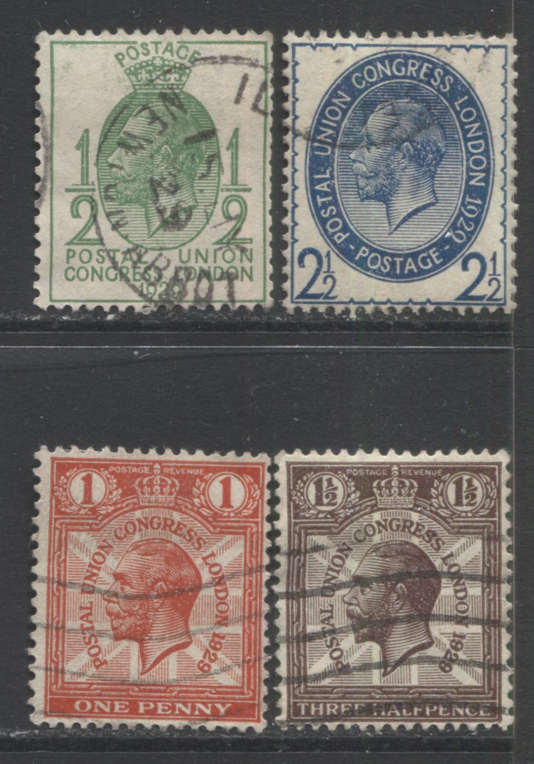 Lot 19 Great Britain SC#205-208 1929 Postal Union Congress Issue, A Fine Used Range Of Singles, 2017 Scott Cat. $10.4 USD, Click on Listing to See ALL Pictures