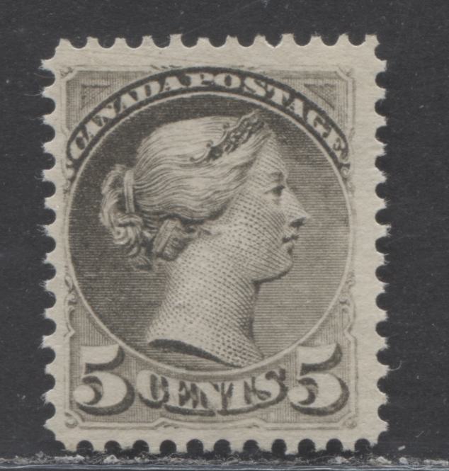 Lot 191 Canada #42 5c Gray Queen Victoria, 1870-1897 Small Queen Issue, A Fine Ungummed Example Of The 2nd Ottawa Printing On Soft Horizontal Wove Paper