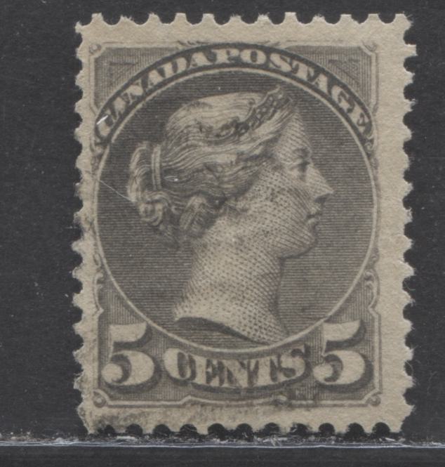 Lot 192 Canada #42 5c Gray Queen Victoria, 1870-1897 Small Queen Issue, A Fine Used Example Of The 2nd Ottawa Printings On Unlisted Extremely Thin Paper