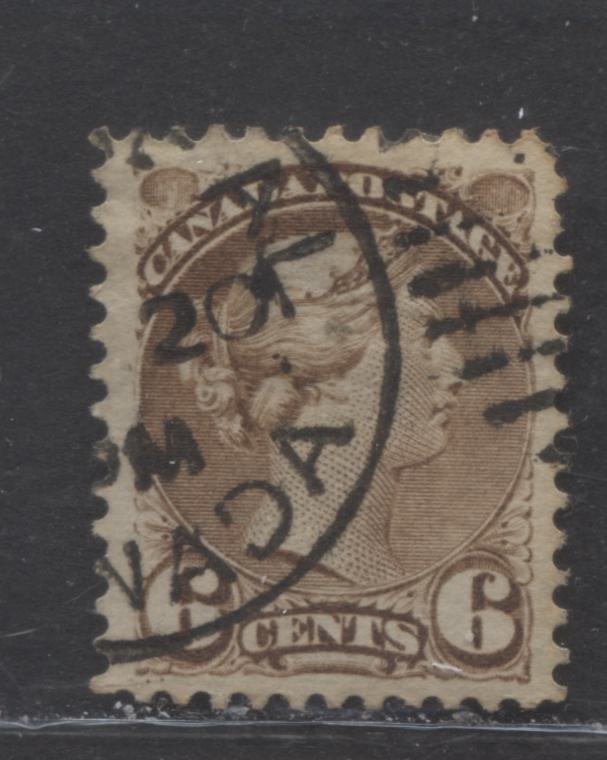 Lot 196 Canada #43a 6c Chocolate Queen Victoria, 1870-1897 Small Queen Issue, A Very Fine Used Example Of The 2nd Ottawa Printing On Soft Horizontal Wove Paper