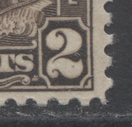 Lot 197 Canada #166bvar 2c Dark Brown King George V, 1930-1931 Arch/Leaf Issue, A FOG Single With A Dot In Right 2, Plate 6 LR Pos 13