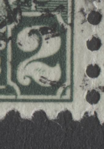 Lot 204 Canada #164var 2c Dull Green King George V, 1930-1931 Arch/Leaf Issue, A Fine Used Pair With Strokes In Right 2, Pl 3 UR Pos 1