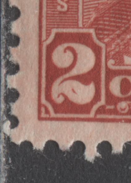 Lot 208 Canada #165avar 2c Deep Red King George V, 1930-1931 Arch/Leaf Issue, A F/VF NH/LH Pair With Stroke In Left 2, Pl 5 UR Pos 91