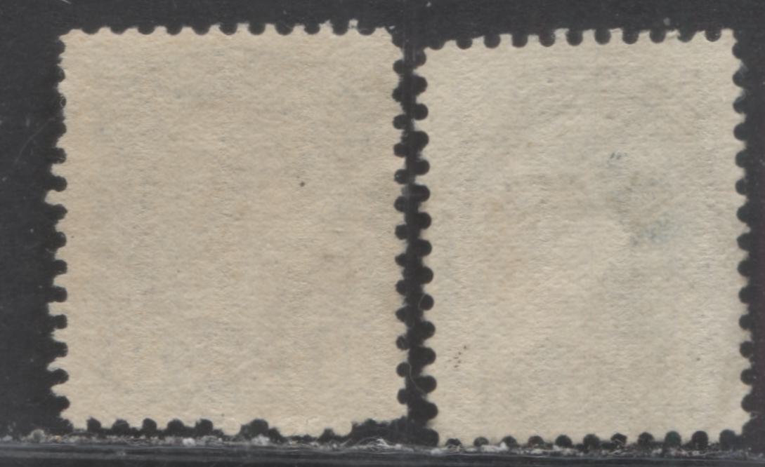 Lot 210 Canada #44a, 44c 8c Blue Gray & Slate Queen Victoria, 1870-1897 Small Queen Issue, 2 Fine Used Examples Of The 2nd Ottawa Printings On Soft Horizontal Wove Paper With Registered Cancels