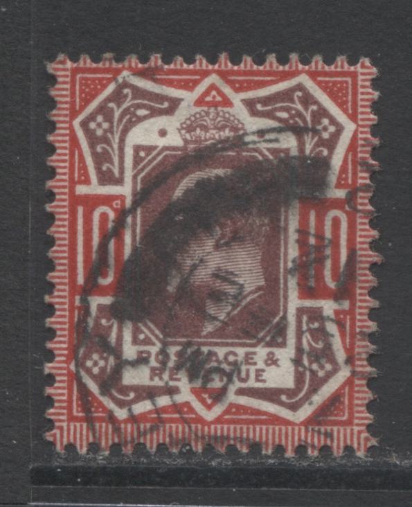 Lot 21 Great Britain SC#137a 10d Scarlet & Reddish Purple 1902-1910 King Edward VII Keyplate Definitives, A Fine Used Example, Click on Listing to See ALL Pictures