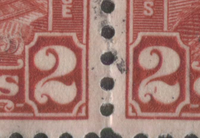 Lot 212 Canada #165avar 2c Deep Red King George V, 1930-1931 Arch/Leaf Issue, A Very Fine Used Pair With A Stroke In Left 2, Pl 5 LR Pos 10