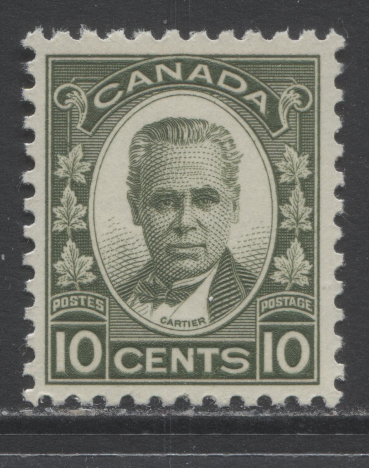 Lot 229 Canada #190 10c Olive Green (Dark Green) George-Etienne Cartier, 1931 George-Etienne Cartier Issue, A VFNH Single With Cream Gum