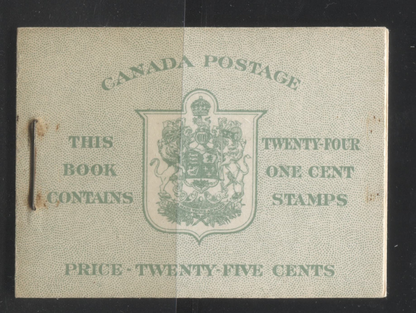 Lot 236 Canada #BK32d 1942-1949 War Issue, Complete English Booklet, 4 Panes of 1c Green, Vertical Wove, Harris Front Cover IIa, Back Cover Type Cbiv, 6c & 7c Rates