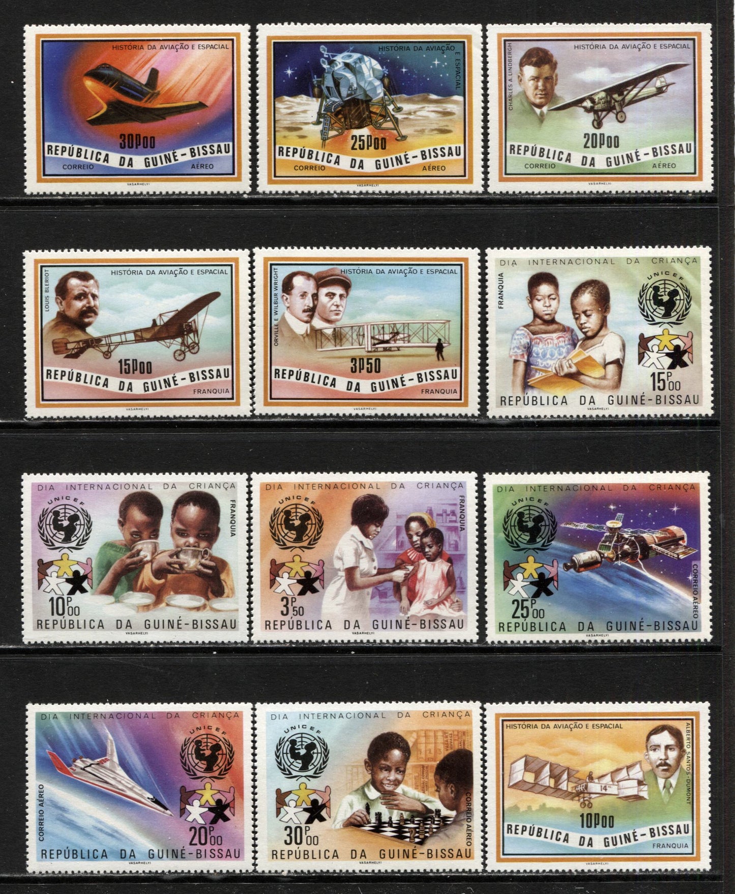 Lot 240 Guinea-Bissau SC#392/396F 1978 History Of Aviation & International Day Of Child, A VFNH Range Of Singles & Souvenir Sheets, 2017 Scott Cat. $26.25 USD, Click on Listing to See ALL Pictures