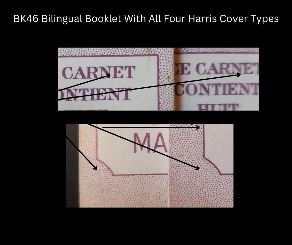 Lot 45 Canada #BK46 3c Carmine Rose, 1953 Queen Elizabeth II Karsh Issue, 4 VFNH Booklets Bilingual Set Of All 4 Harris Cover Types IIIc & IIId Front Covers & Gi, Gii back Covers